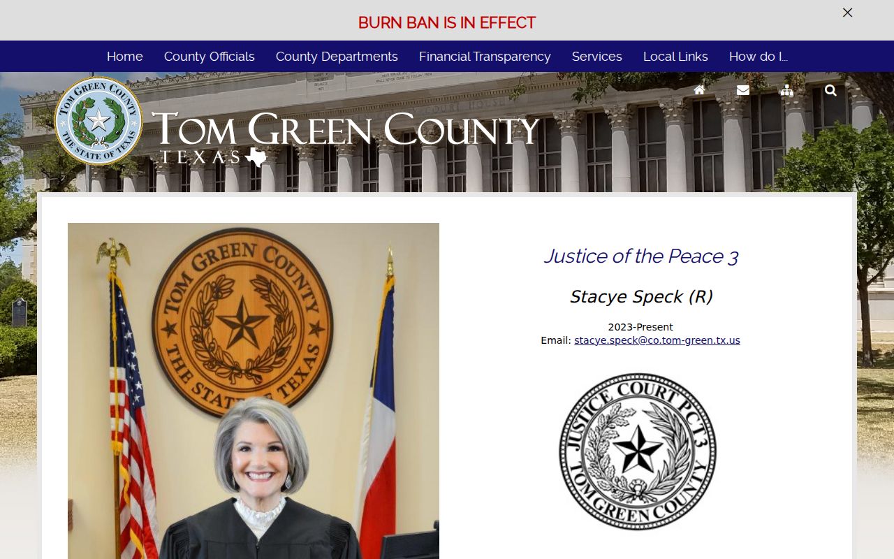 Tom Green County JP3 court access for warrant records