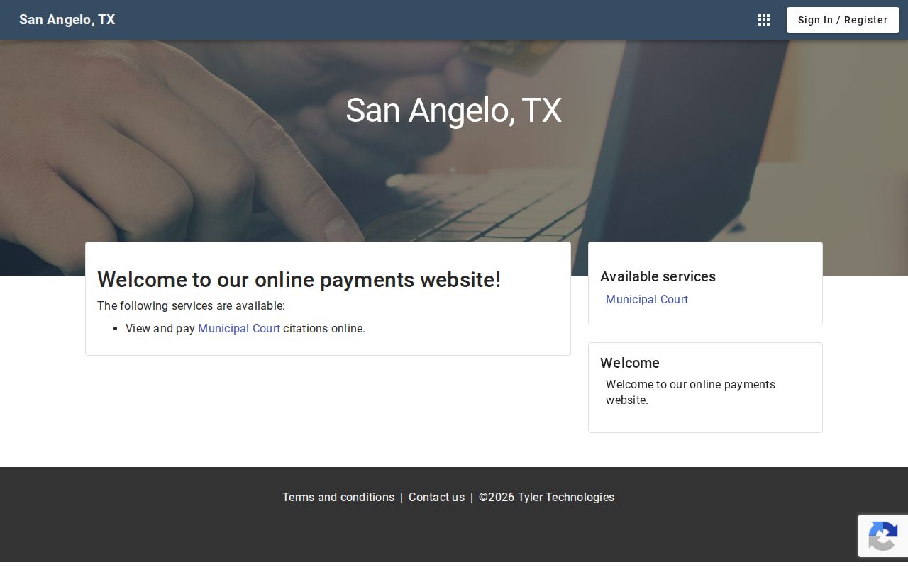Tom Green County traffic citation portal for San Angelo warrants